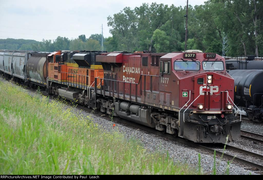 Westbound grain train